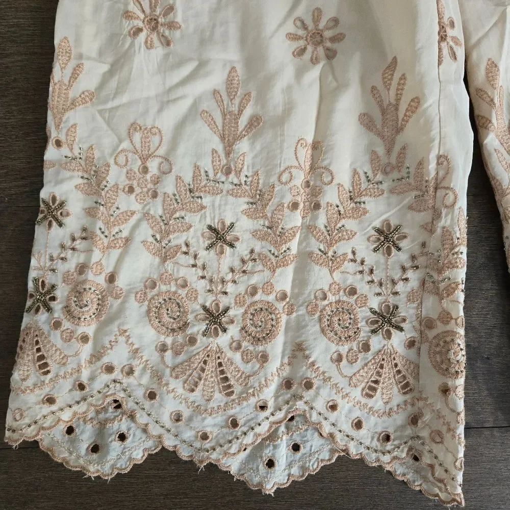 Zara ZW Embroidered Wide Leg Pants size M - Picture 5 of 11